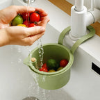 Hanging Sink Drain Basket 20x14x13cm, BPA-Free, One-Click Empty