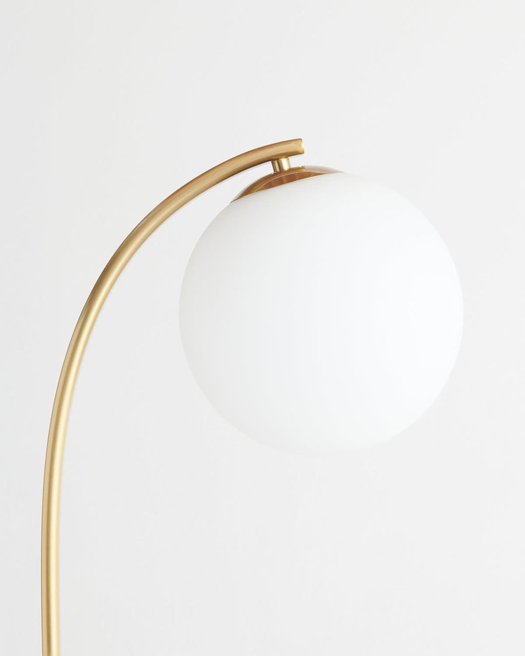 Marble-Effect Floor Lamp with Glass Globe Shade, 168cm, 3000K