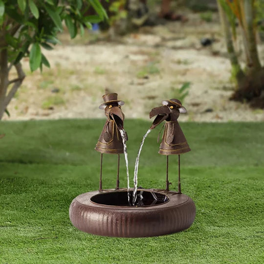 Polyresin Animal Water Fountain with Pump for Garden and Patio