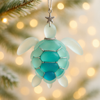 Ocean Advent Calendar with 24 Frosted Glass Sea Ornaments