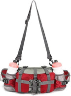 Water-Repellent Bum Bag with Two Bottle Holders, 28 cm