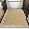 Jute Doormat with Contrast Woven Border, Non-Slip Backing