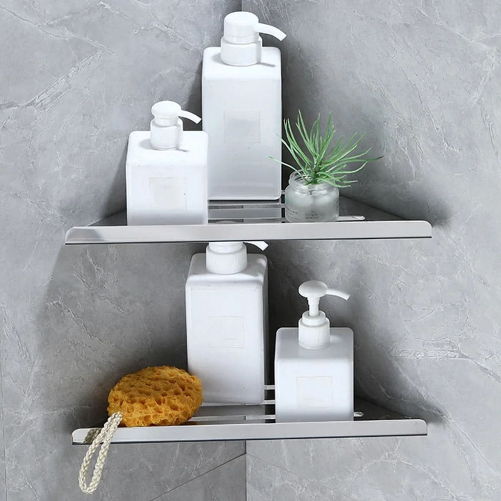 Stainless Steel Corner Shower Shelf, Wall Mounted