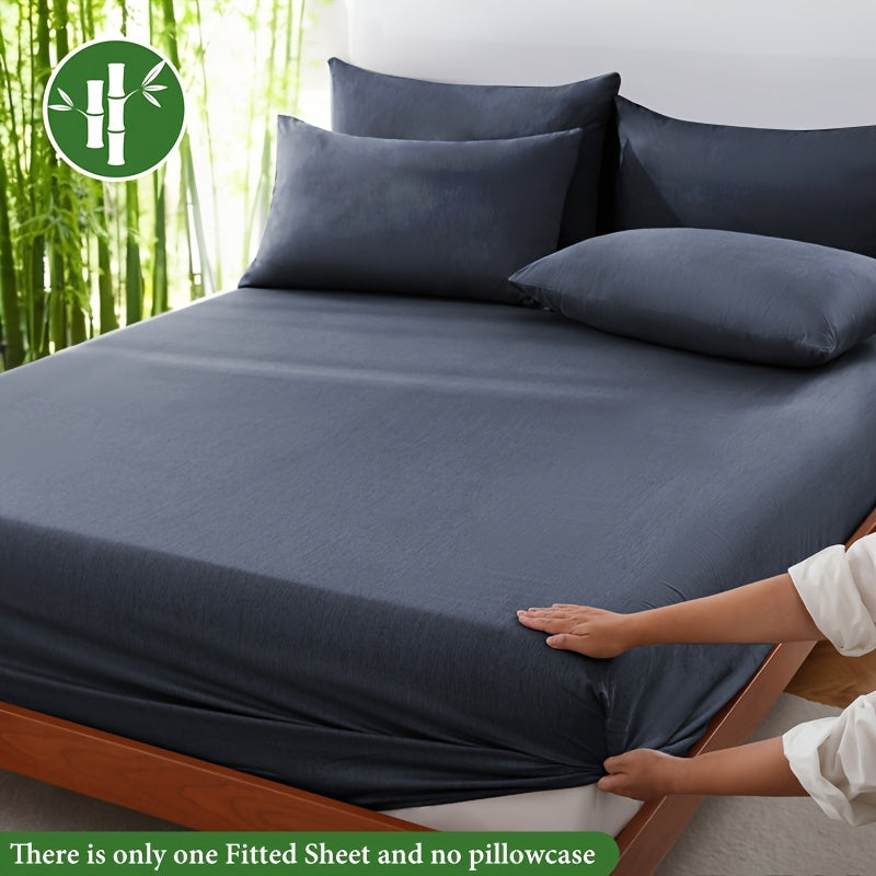 Bamboo Fibre Fitted Sheet, Breathable and Cooling, 90x200
