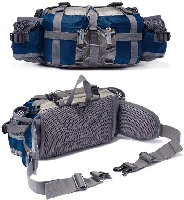 Water-Repellent Bum Bag with Two Bottle Holders, 28 cm