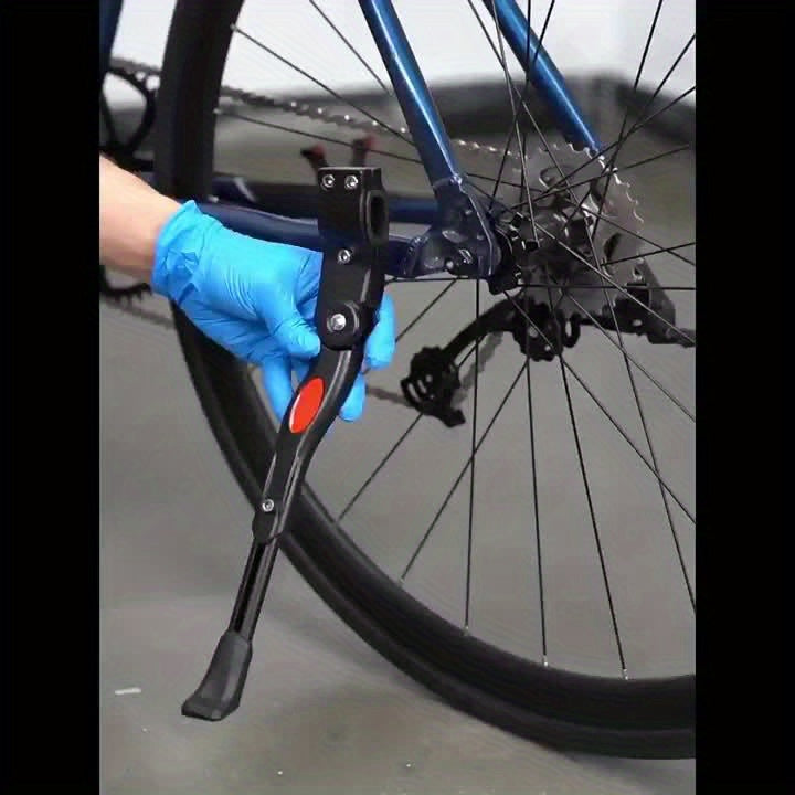 Adjustable Aluminium Bike Kickstand, Black, Universal Fit
