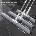 Floor Squeegee with Rubber Blade and TPE Brushes, 30 or 50 cm