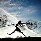 Metal Fairy with Dandelion Garden Ornament, Weather-Resistant