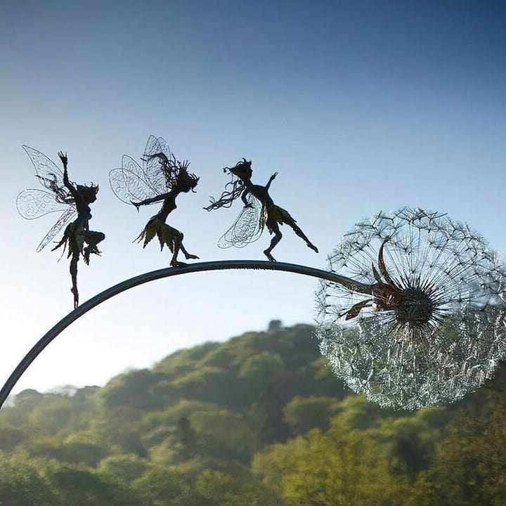Stainless Steel Dandelion Garden Stake, 68 or 82 cm