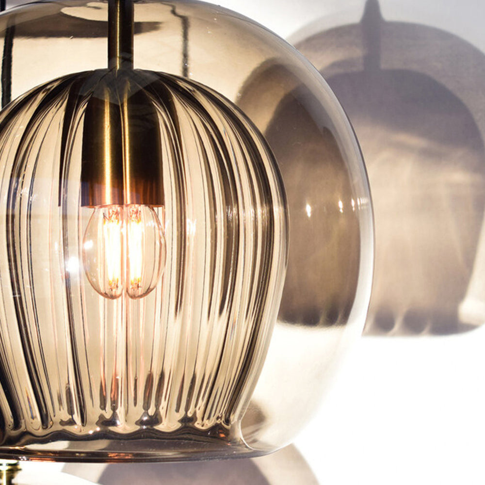 Glass Globe Pendant Light 15cm, Clear or Amber