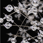 Gold Cut Glass Flower Chandelier with Adjustable Drop, E27