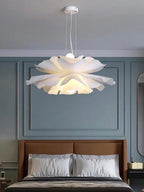 Handmade Lotus Flower Acrylic Pendant Light, White, Four Sizes