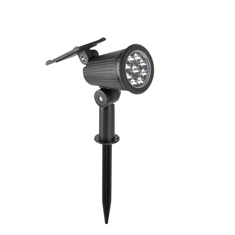 Solar Garden Spotlight with 9 LEDs, IP65, Adjustable Brightness