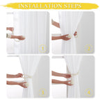 Handwoven Macrame Curtain Tie Backs with Wooden Stick