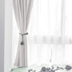 Handwoven Macrame Curtain Tie Backs with Wooden Stick