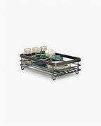 Carbon Steel Dish Rack with 360 Degree Swivel Spout, 1 or 2 Tiers