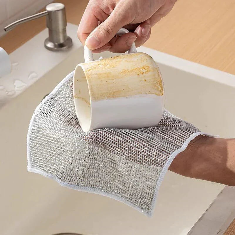 Scratch-Free Reusable Dishcloths, Mesh Weave, Set of 10