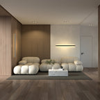 Linear LED Wall Light with Integrated Strip, Black or White