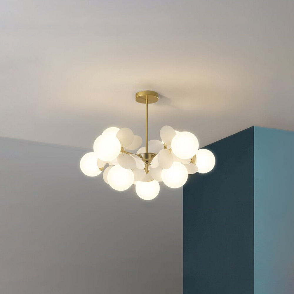 Glass and Acrylic Chandelier with G9 LEDs, 3 Colour Settings