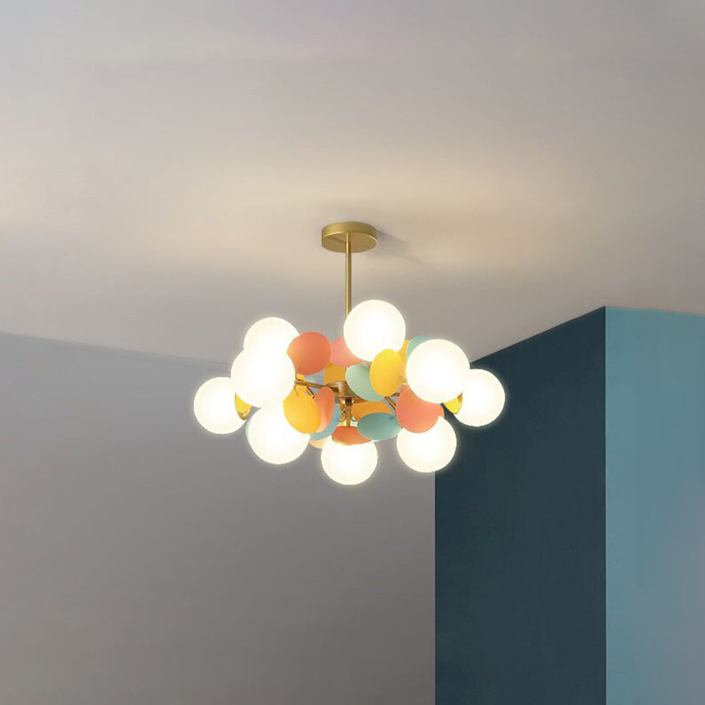 Glass and Acrylic Chandelier with G9 LEDs, 3 Colour Settings