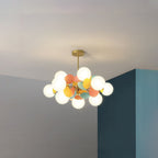 Glass Petal Flower Chandelier with Multiple Lights, G9 LED