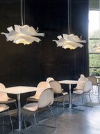Handmade Lotus Flower Acrylic Pendant Light, White, Four Sizes