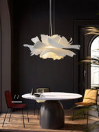 Handmade Lotus Flower Acrylic Pendant Light, White, Four Sizes