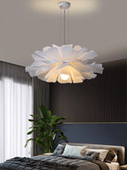 Handmade Lotus Flower Acrylic Pendant Light, White, Four Sizes