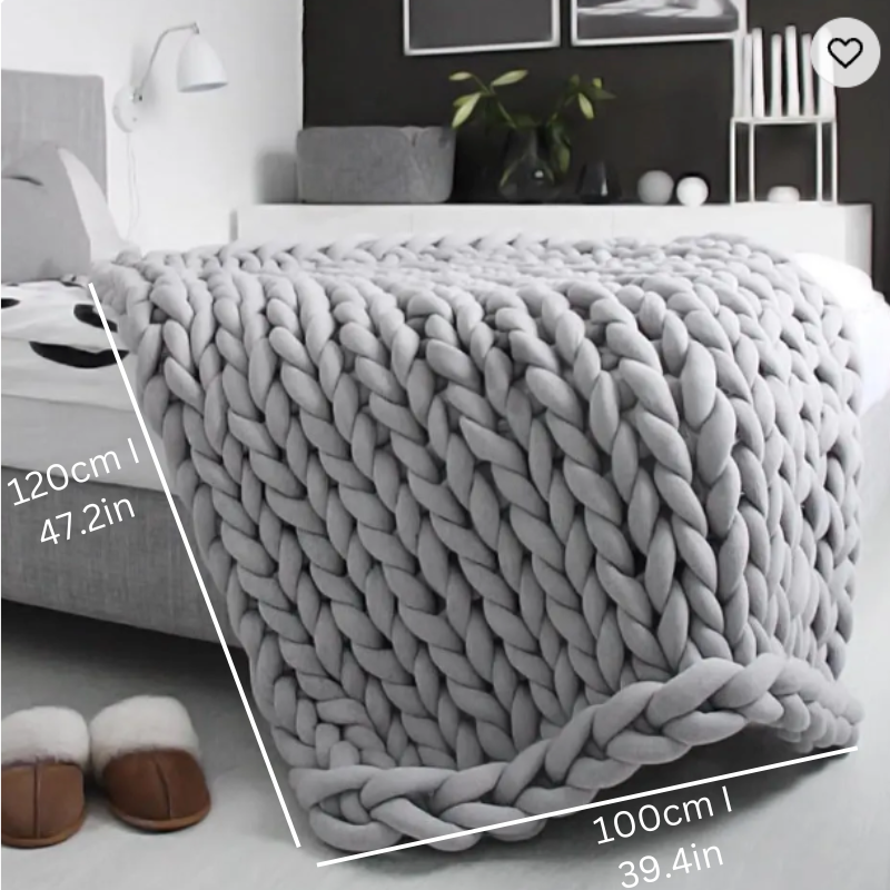 Organic Cotton Weighted Blanket, 1.5kg or 2.6kg, 5 Colours
