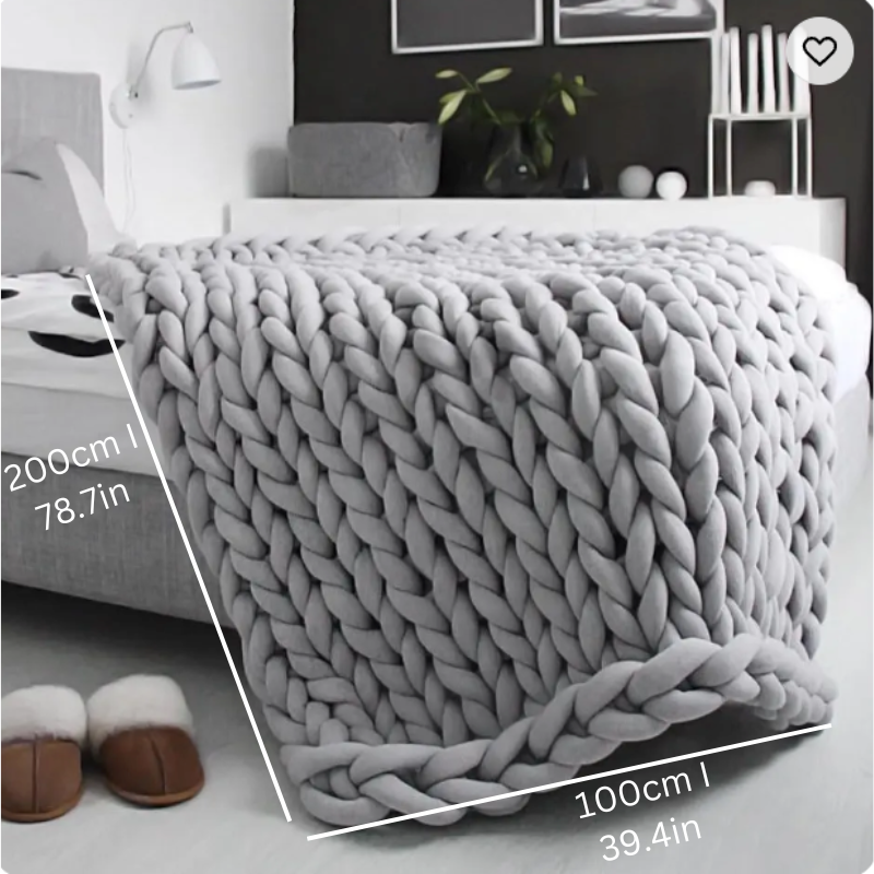 Organic Cotton Weighted Blanket, 1.5kg or 2.6kg, 5 Colours