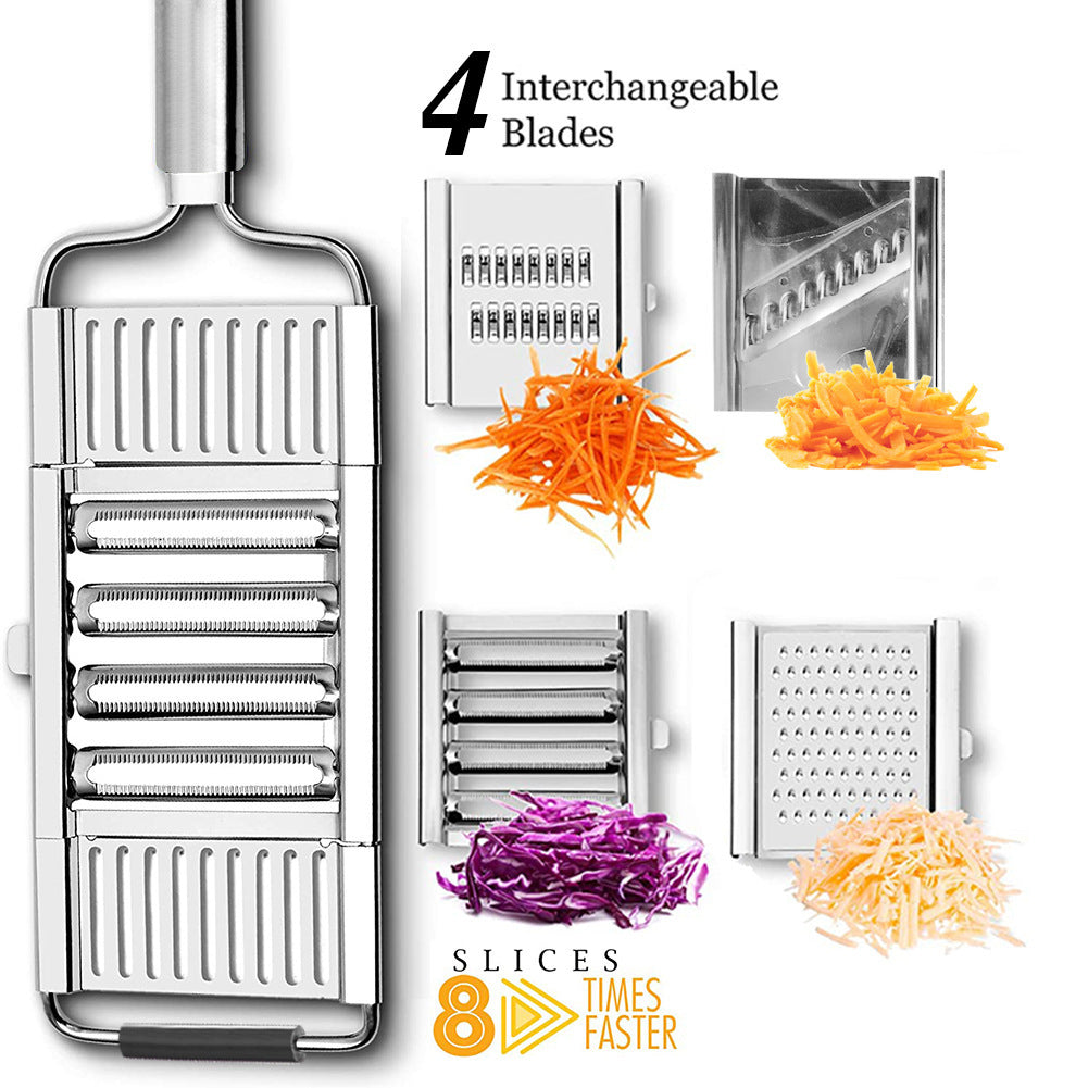 Stainless Steel Grater Set of 4 with Ergonomic Handle