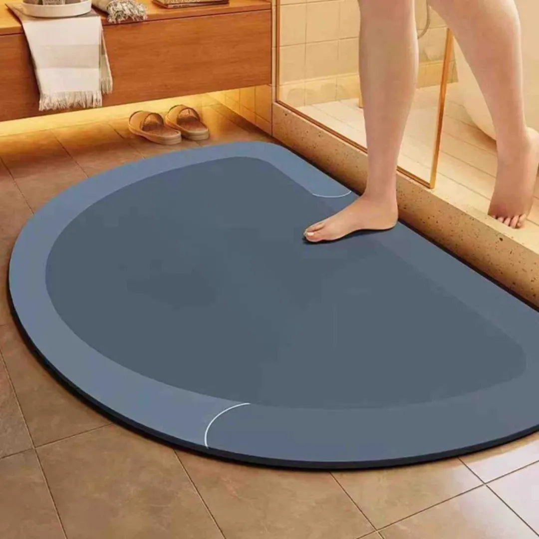 Quick-Dry Diatomite Bath Mat, Non-Slip, Four Sizes