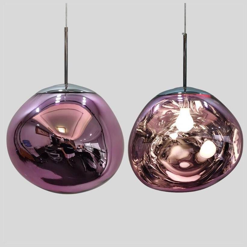 Lampa wisząca w kształcie lustrzanej kuli z PVC, 15–50 cm, regulowana wysokość zawieszenia