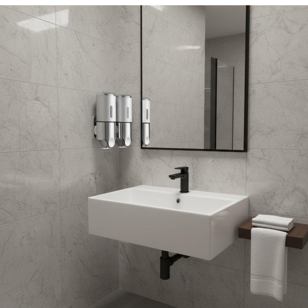 Wall-Mounted Soap Dispenser, 500ml, Brass-Effect Finish
