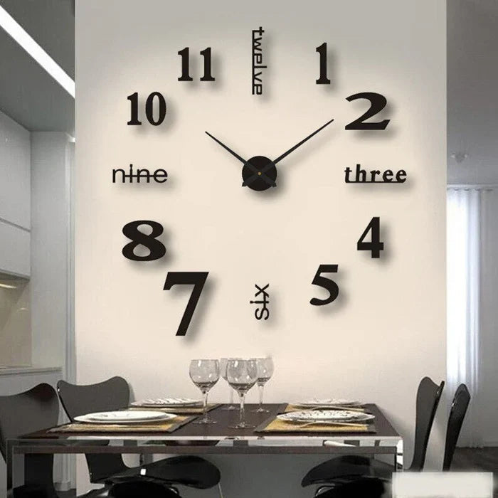 Oversized Design Wall Clock, Silent Movement, 40-130cm