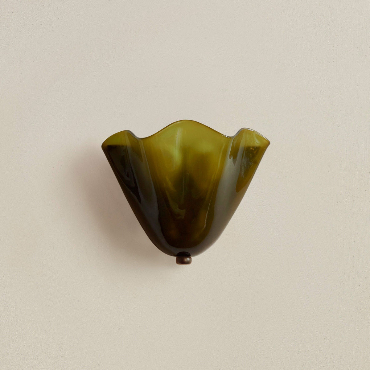 Stained Glass Style Shell Wall Light, Art Deco, 28cm, E14