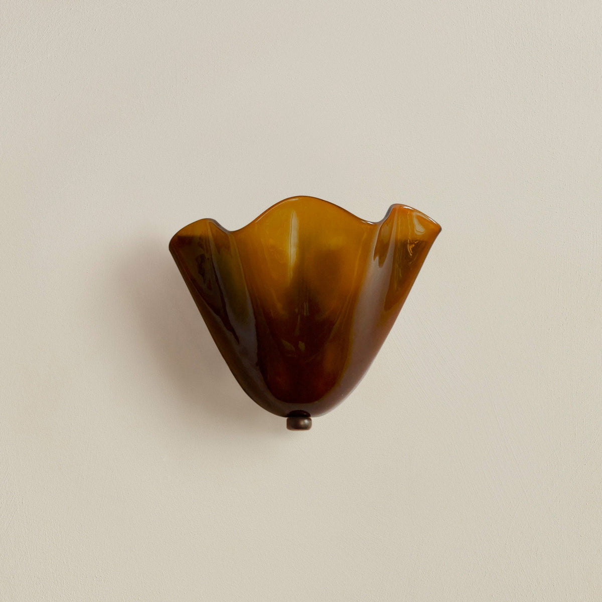 Stained Glass Style Shell Wall Light, Art Deco, 28cm, E14