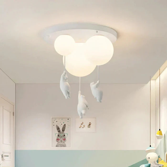Kids Bear and Balloon Pendant Light with Warm LED