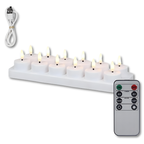 Rechargeable LED Candles with Remote and Timer, Flickering