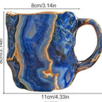 Crystal-Texture Design Mug for Coffee, Tea and Cold Drinks