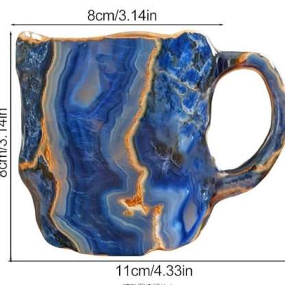 Crystal-Texture Design Mug for Coffee, Tea and Cold Drinks