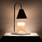 Marble-Effect Candle Warmer Lamp, Flameless Wax Melting