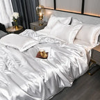 Satin Duvet Cover Set with 2 Pillowcases, 4 Sizes