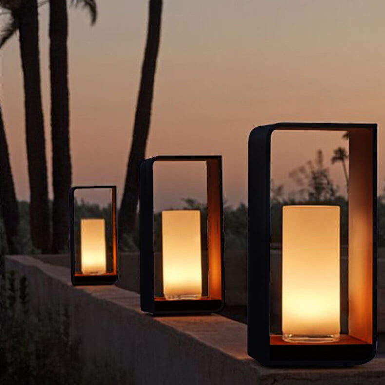 Square LED Garden Light, Warm White, Mains or Solar Powered