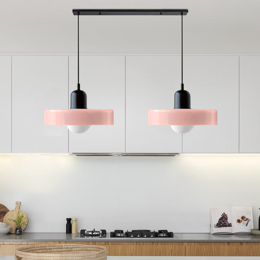 Double Glass Pendant Light 35 cm with G9 Fitting, Modern