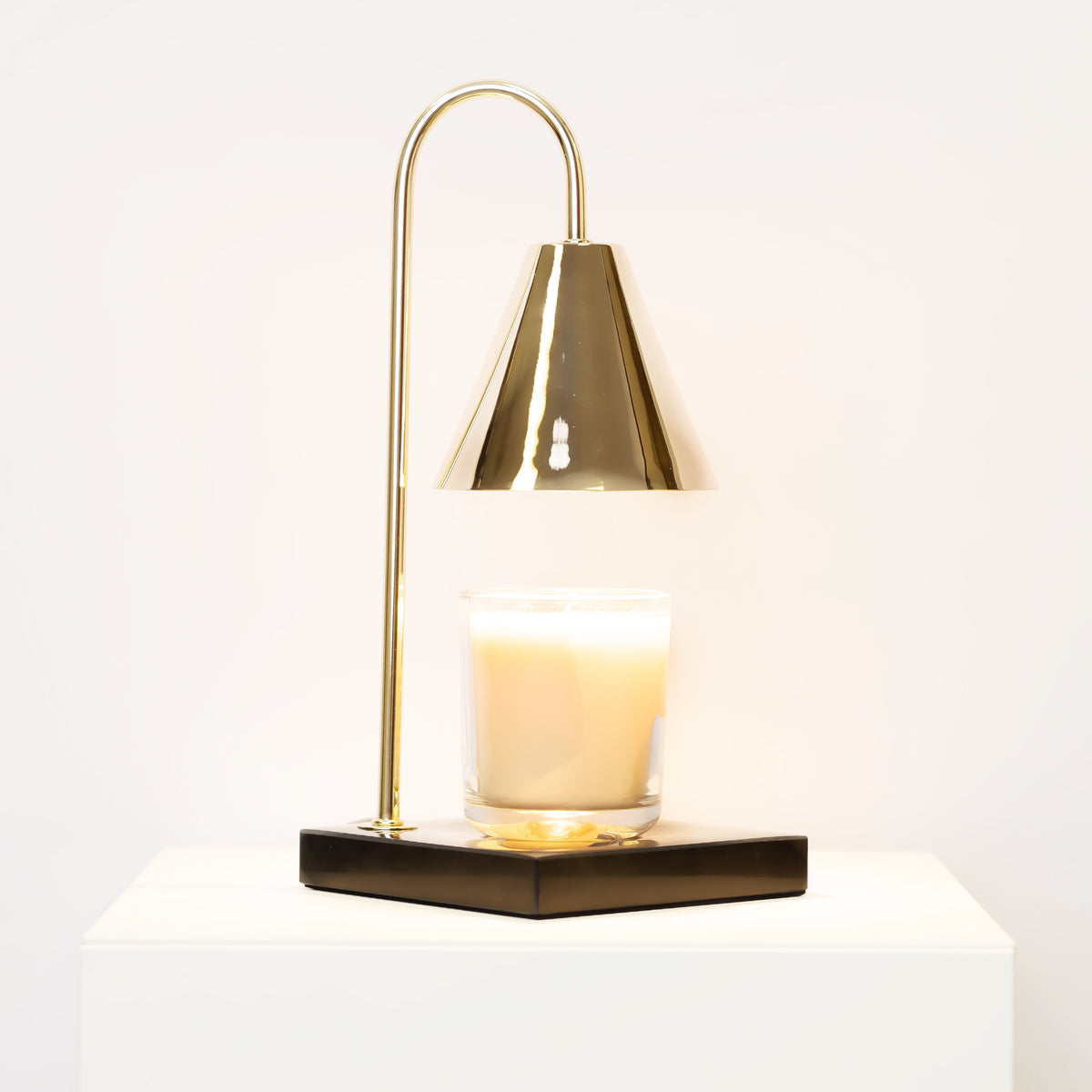 Marble-Effect Candle Warmer Lamp, Flameless Wax Melting