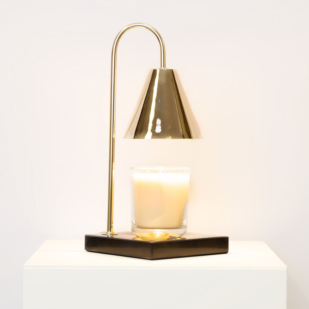 Marble-Effect Candle Warmer Lamp, Flameless Wax Melting