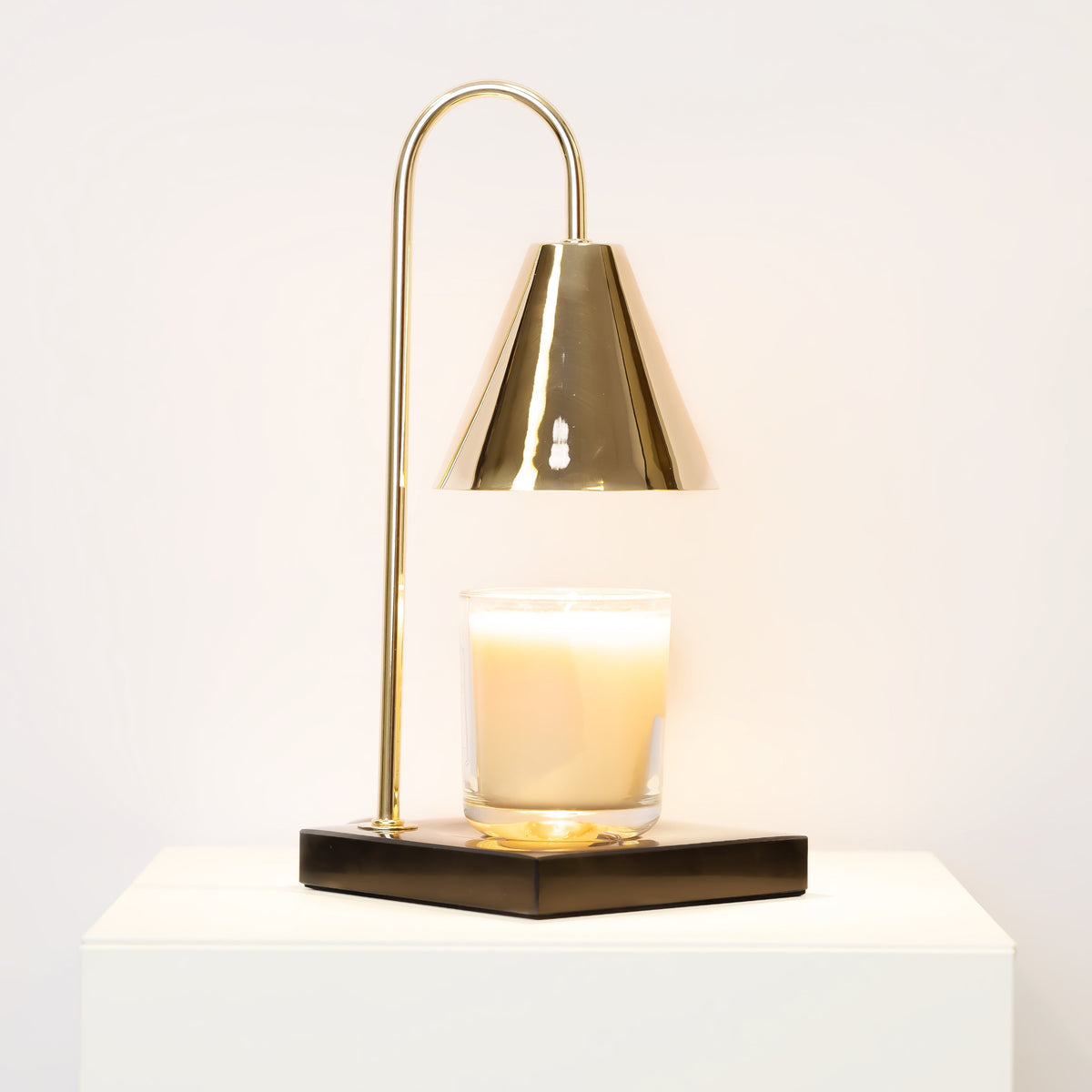 Marble-Effect Candle Warmer Lamp, Flameless Wax Melting