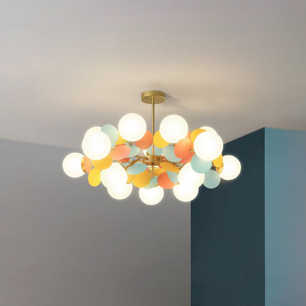 Glass and Acrylic Chandelier with G9 LEDs, 3 Colour Settings