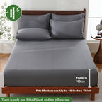 Bamboo Fibre Fitted Sheet, Breathable and Cooling, 90x200